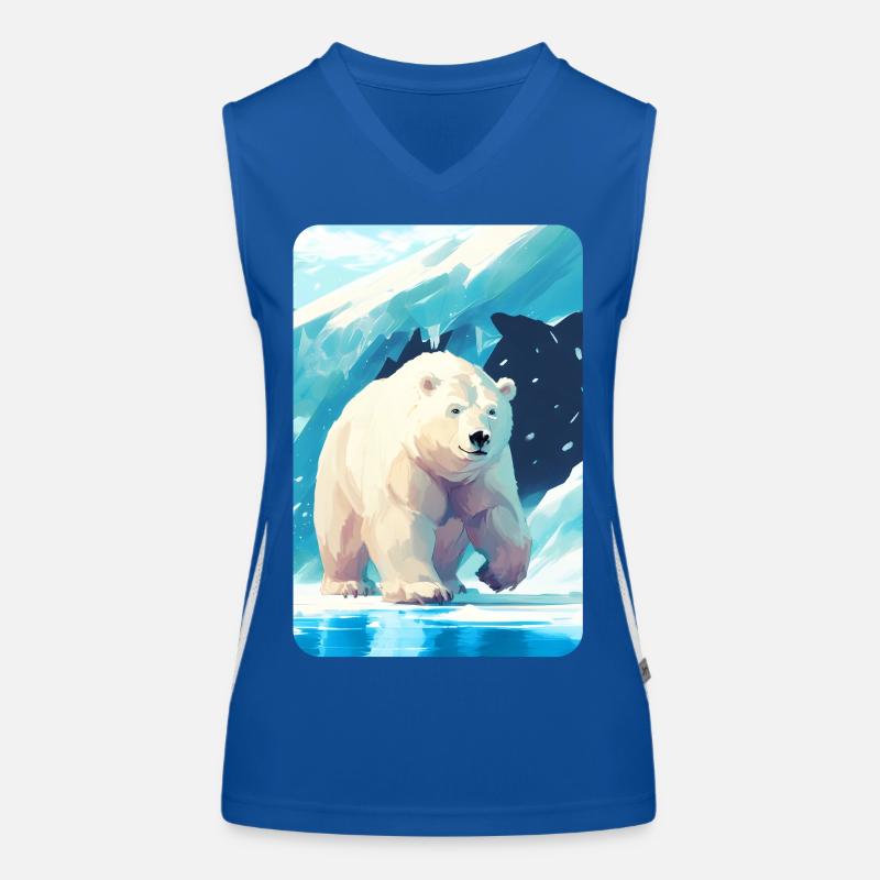 Polarbär im ewigen Eis Funktionelles Kontrast-Tank Top für Frauen