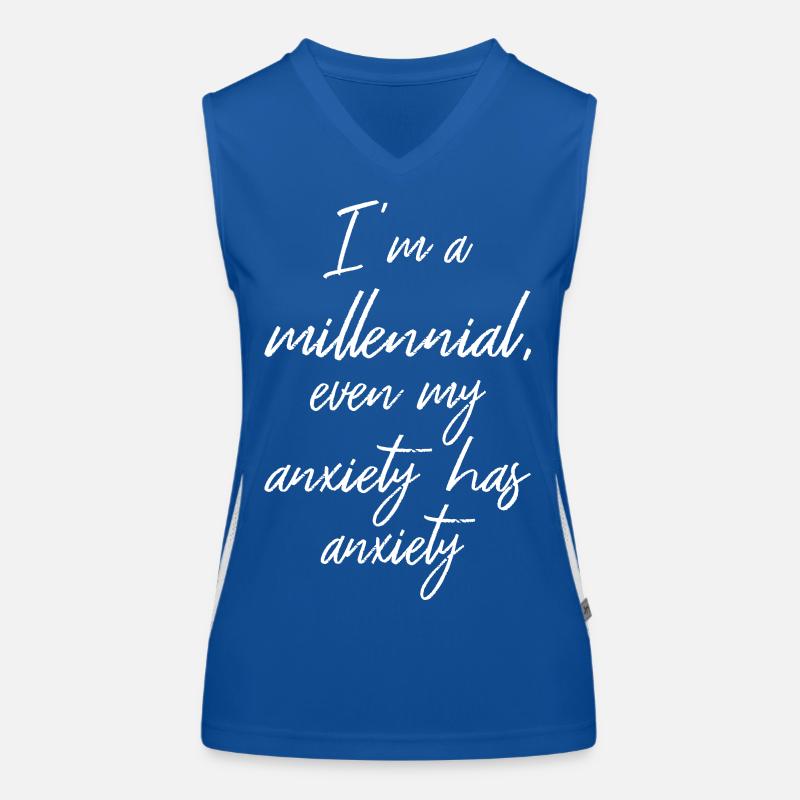 Ich bin ein Millennial, sogar meine Angst hat Angst II Funktionelles Kontrast-Tank Top für Frauen