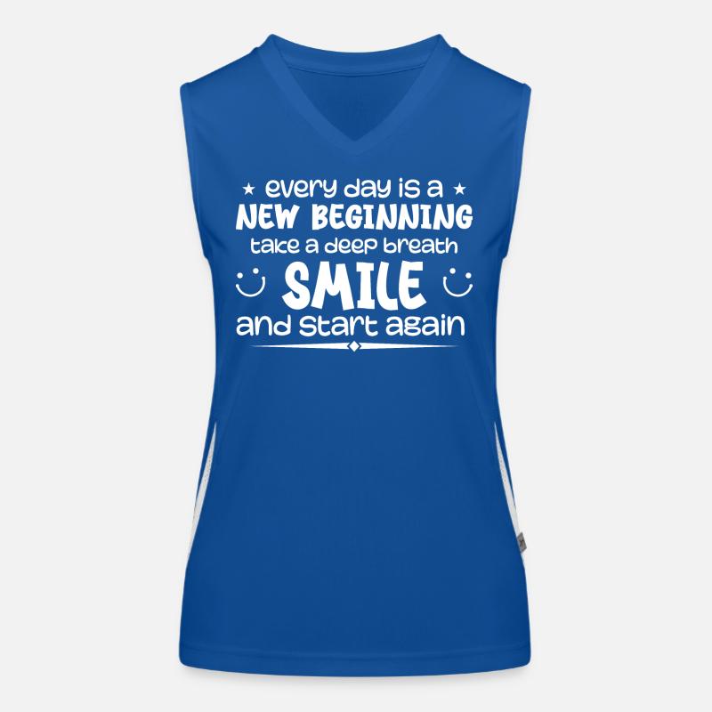 Everyday is a new beginning - Inspirational Débardeur respirant contrasté Femme
