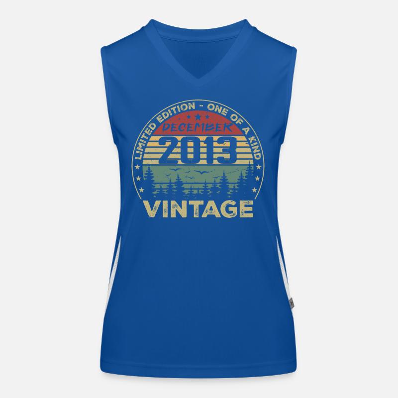 Retro Vintage Dezember 2013 Geburtstagsgeschenk Funktionelles Kontrast-Tank Top für Frauen