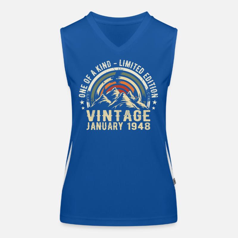 Januar 1948 Geburtstagsgeschenk - Original 77 Jahre Funktionelles Kontrast-Tank Top für Frauen