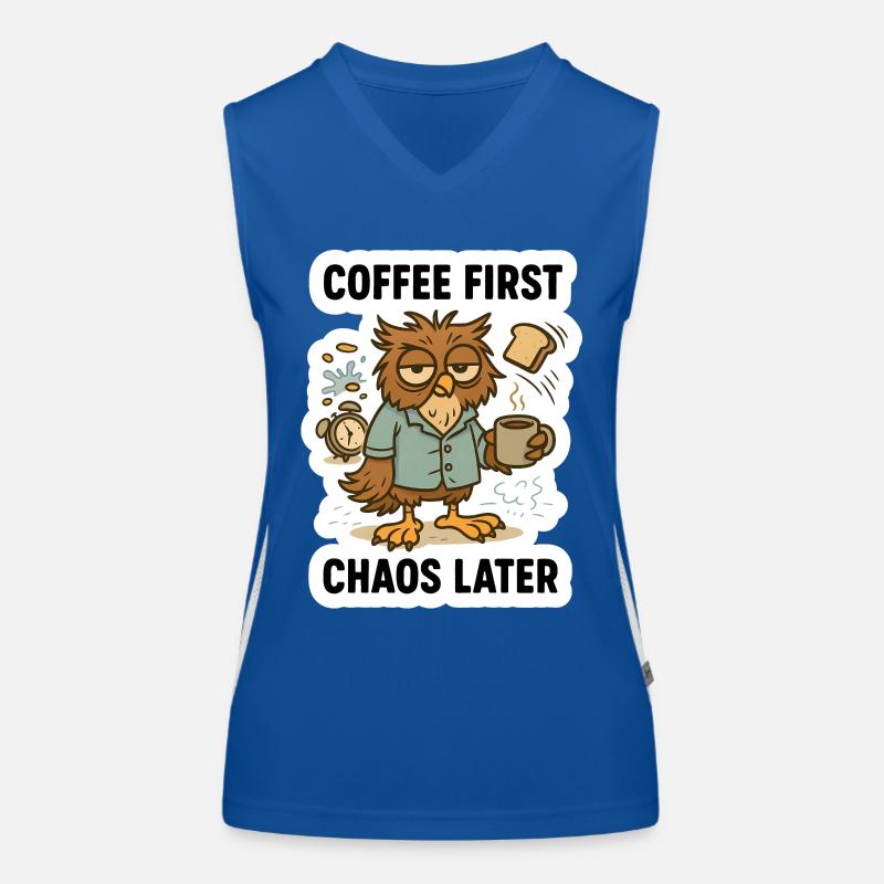 Coffee First Owl Women's Functional Contrast Tank Top