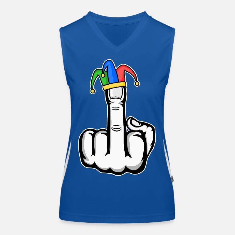 Mittelfinger Stingerfinger Karneval Funktionelles Kontrast-Tank Top für Frauen