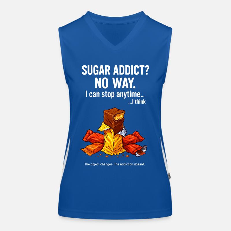 Sugar Addict No Way Funny Self Improvement Tee Women's Functional Contrast Tank Top