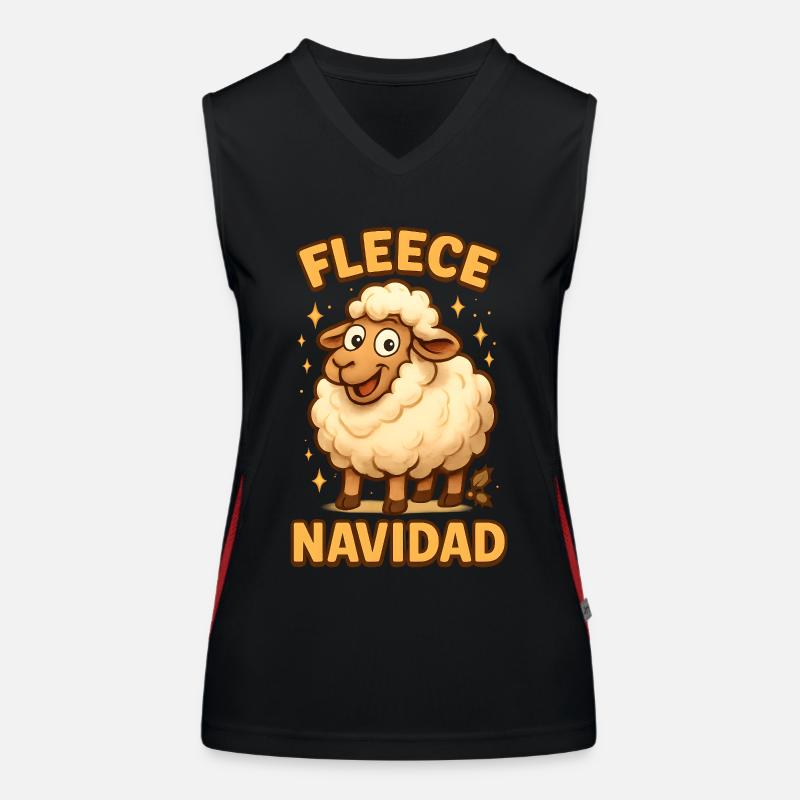 Moutons Navidad en toison Débardeur respirant contrasté Femme