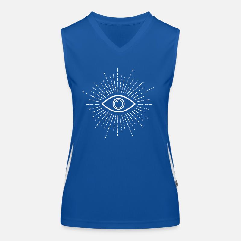 All-Seeing Eye Ray Glow Women's Functional Contrast Tank Top