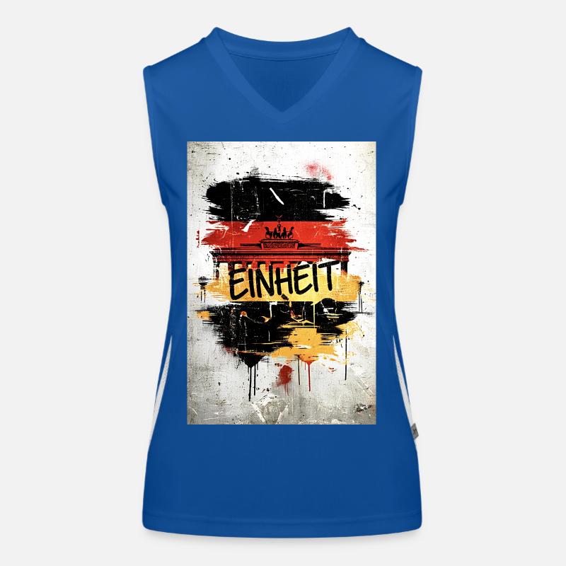 Deutsche Einheit Berlin Brandenburger Tor Poster Funktionelles Kontrast-Tank Top für Frauen