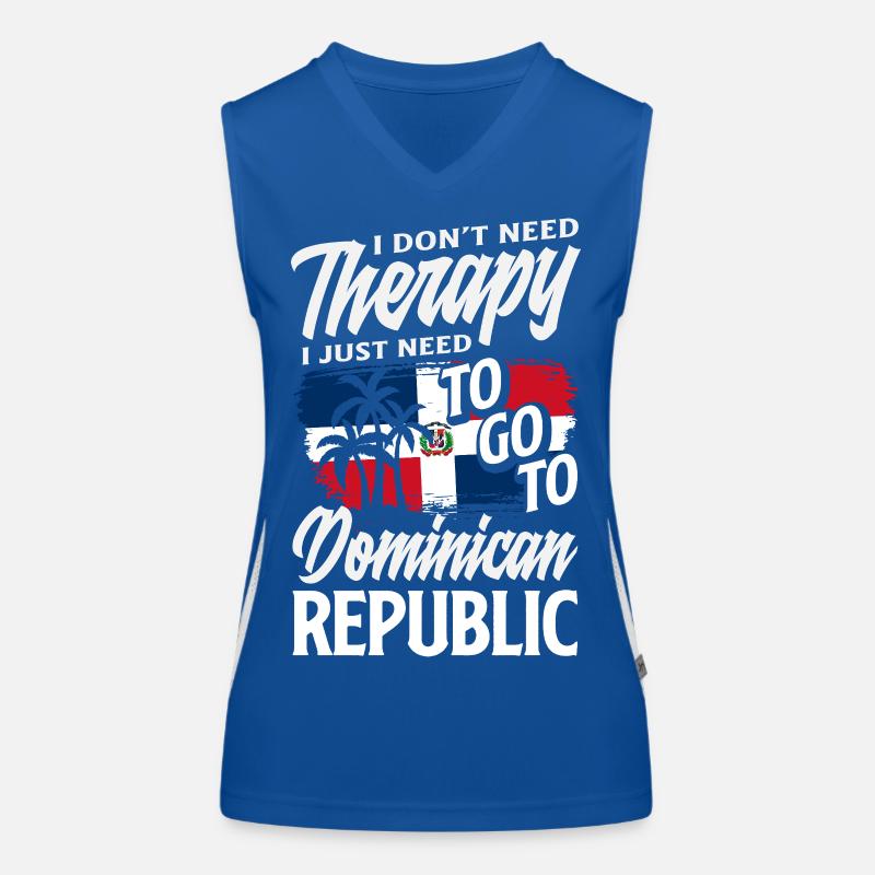 Drapeau de la République dominicaine Dom Rep Pride Débardeur respirant contrasté Femme