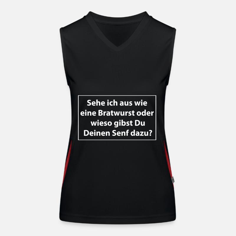 Sehe ich aus wie eine Bratwurst oder wieso Funktionelles Kontrast-Tank Top für Frauen