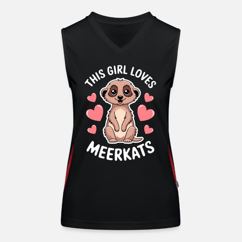 Erdmännchen Spruch Lustiges Erdmännchen Geschenk Funktionelles Kontrast-Tank Top für Frauen