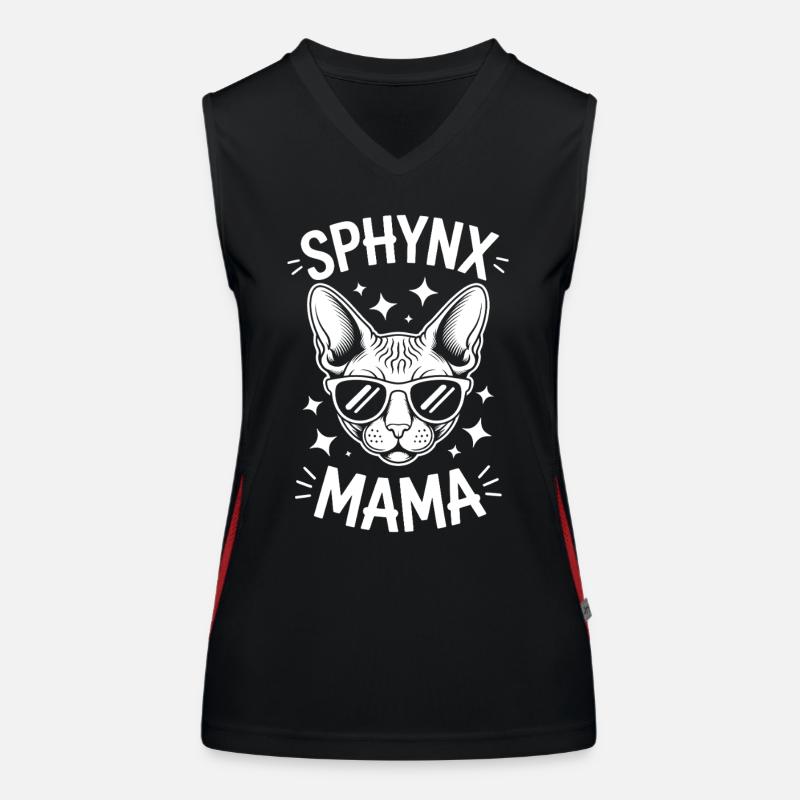 Chat Sphynx Disant Drôle Chat Sphynx Cadeau Débardeur respirant contrasté Femme