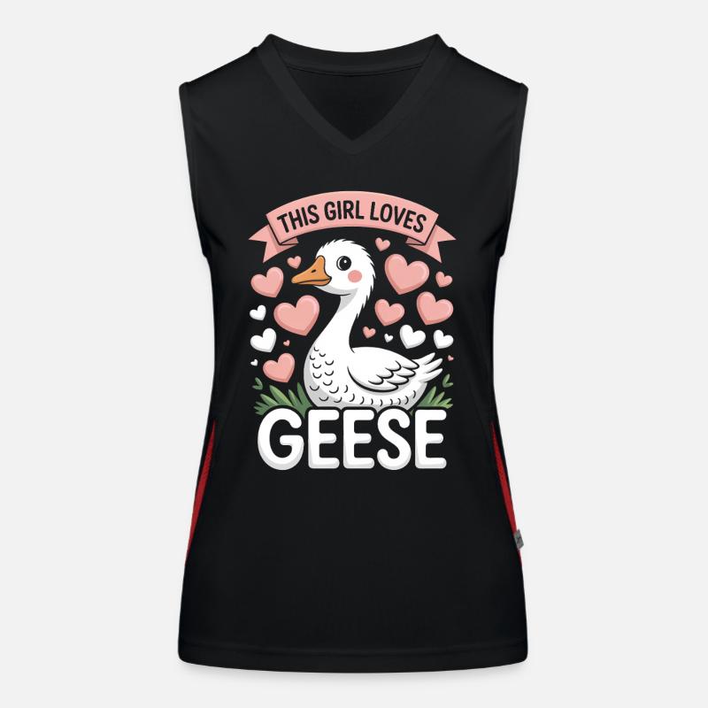 Gans Spruch Mädchen Gänse Lustiges Gans Geschenk Funktionelles Kontrast-Tank Top für Frauen