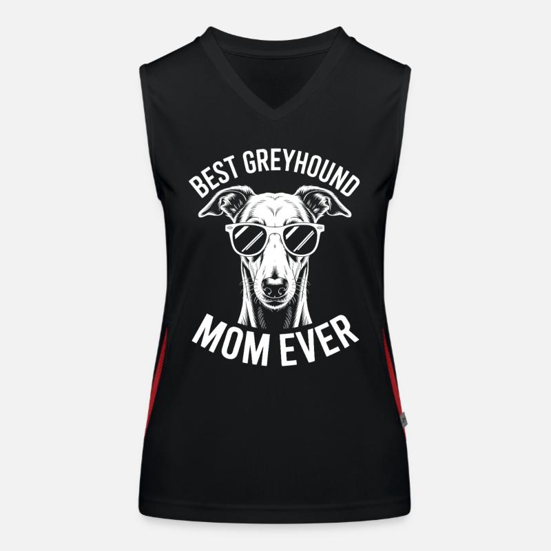 Greyhound Spruch Windhund Mama Greyhound Geschenk Funktionelles Kontrast-Tank Top für Frauen