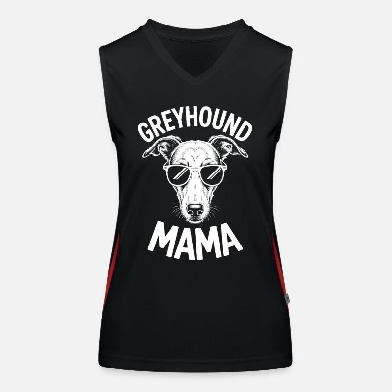 Greyhound Spruch Windhund Mama Greyhound Geschenk Funktionelles Kontrast-Tank Top für Frauen