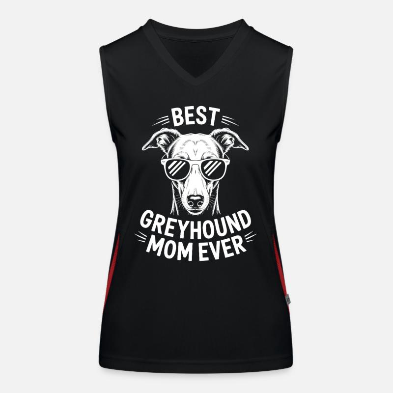 Greyhound Spruch Windhund Mama Greyhound Geschenk Funktionelles Kontrast-Tank Top für Frauen