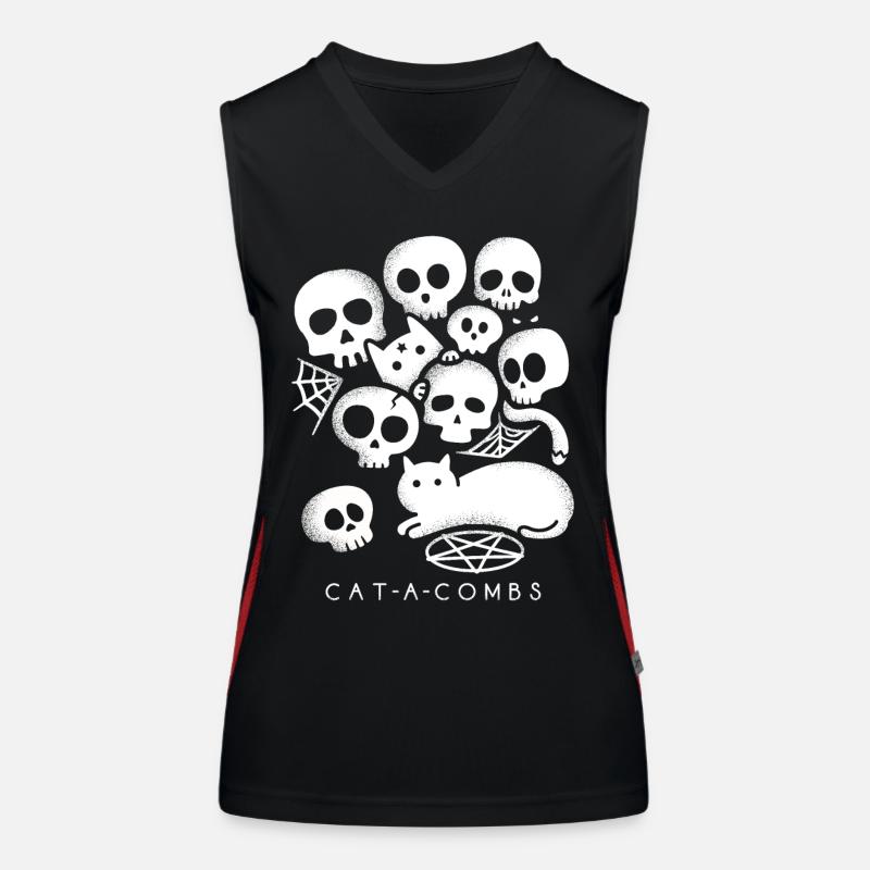 Katze-Kämme Funktionelles Kontrast-Tank Top für Frauen