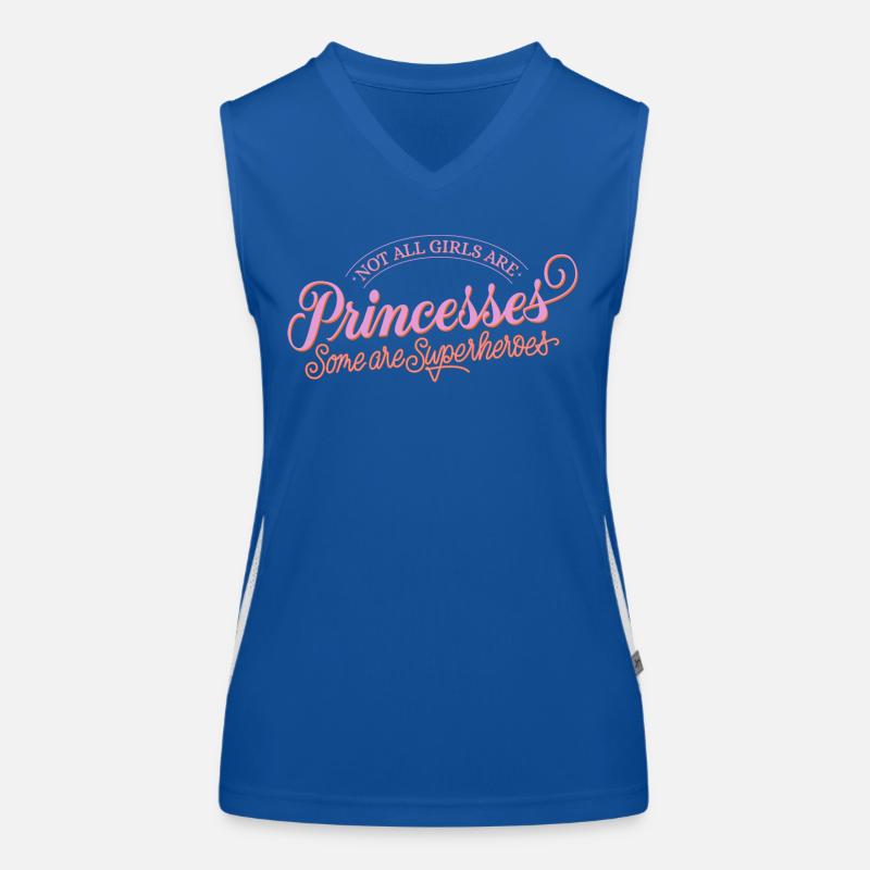 Keine Prinzessin, sondern Superheldin Funktionelles Kontrast-Tank Top für Frauen