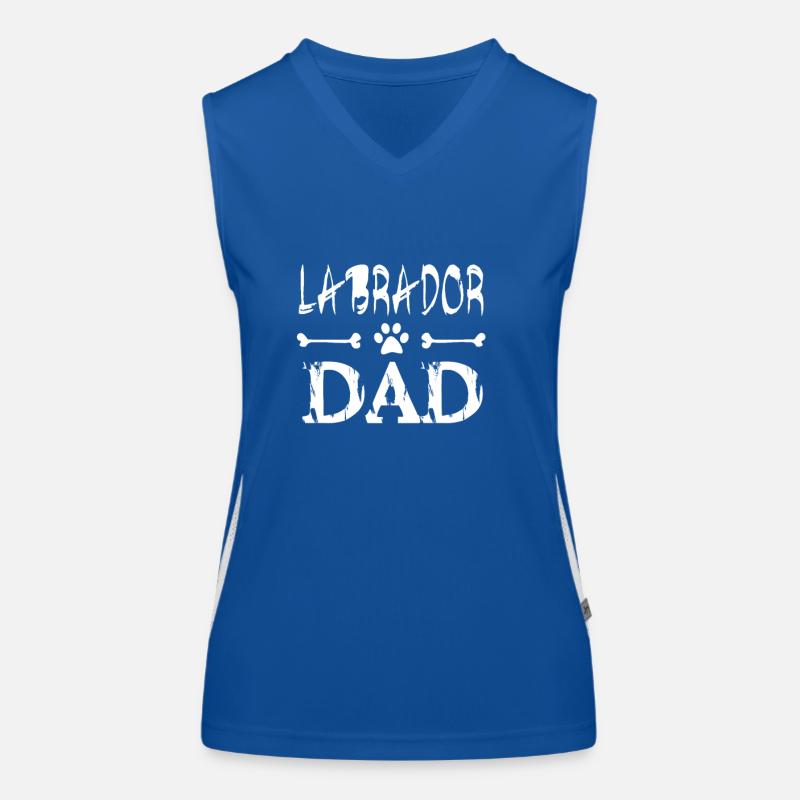 Labrador papa papa Débardeur respirant contrasté Femme