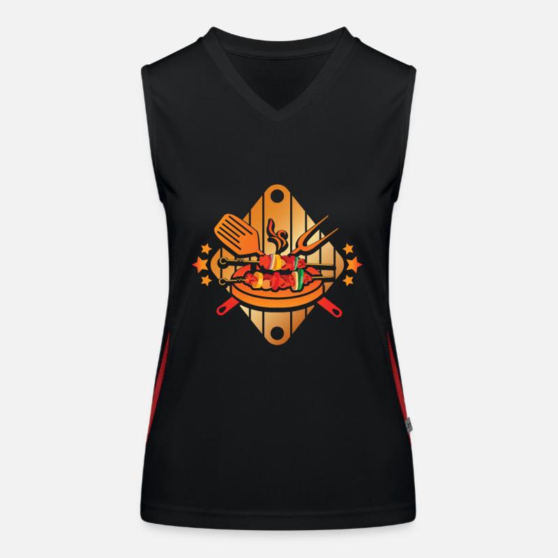 BBQ Funktionelles Kontrast-Tank Top für Frauen