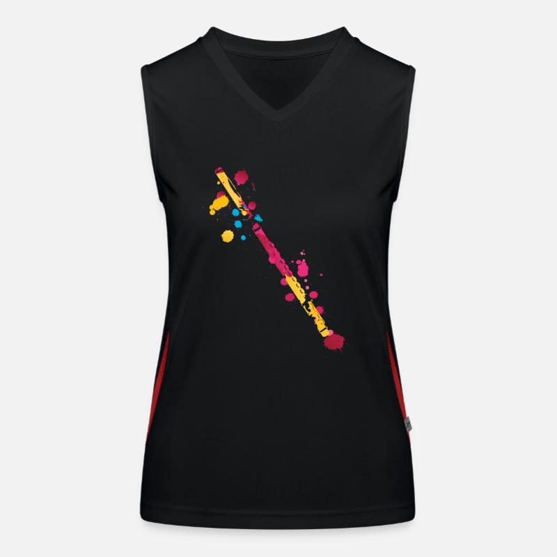 Querflöte Splash Funktionelles Kontrast-Tank Top für Frauen