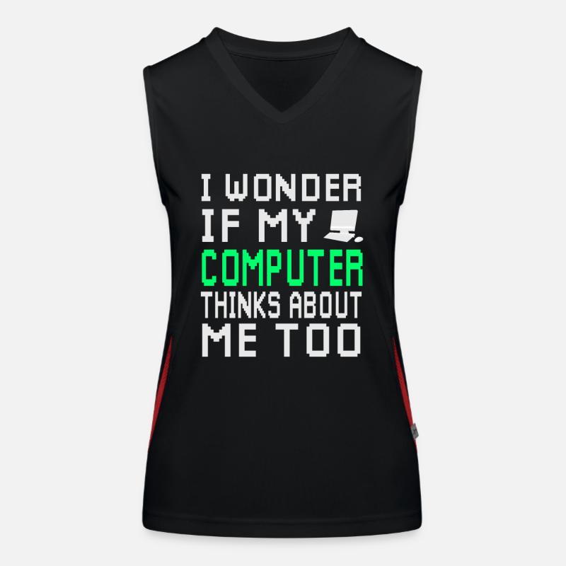 Computer Funktionelles Kontrast-Tank Top für Frauen