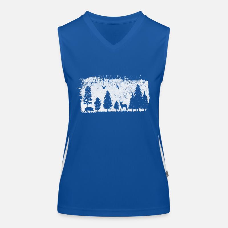 Forest Animals Design Women's Functional Contrast Tank Top