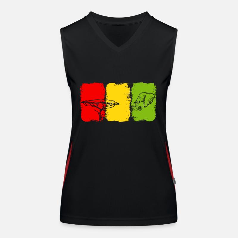 Guinea flag Women's Functional Contrast Tank Top
