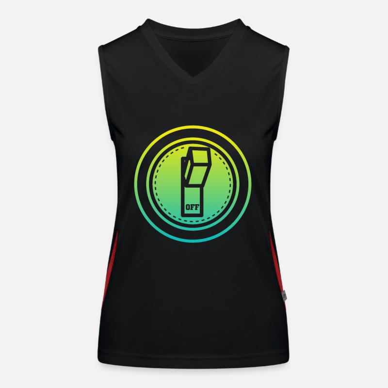 off button Women's Functional Contrast Tank Top