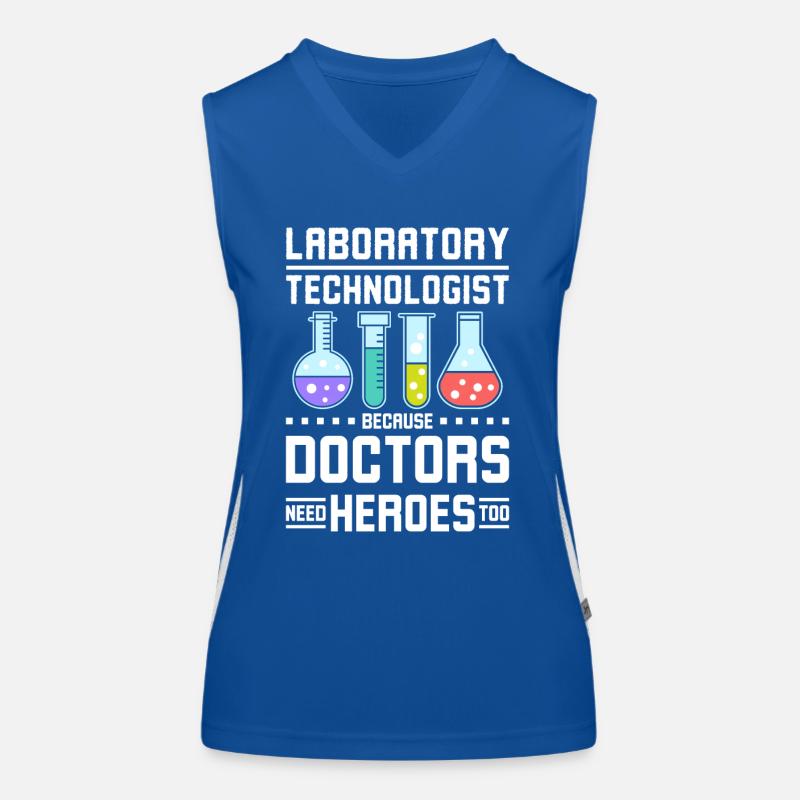 Laboratory technologist doctors need heroes too Funktionelles Kontrast-Tank Top für Frauen