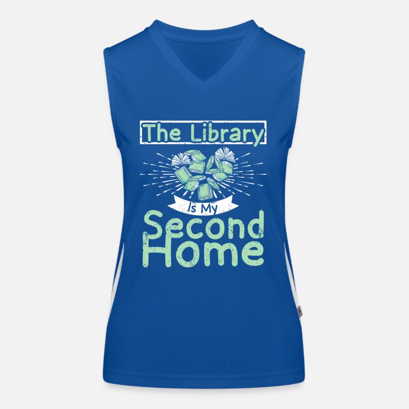 The Library is my second home Funktionelles Kontrast-Tank Top für Frauen
