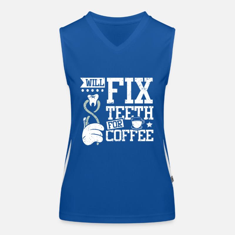 Will fix teeth for coffee dentist Funktionelles Kontrast-Tank Top für Frauen
