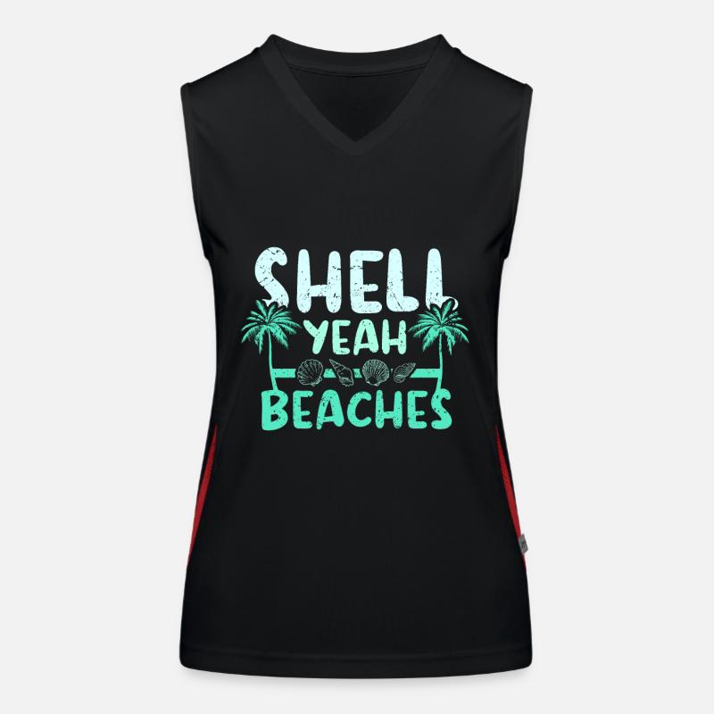 Shell yeah beaches Funktionelles Kontrast-Tank Top für Frauen