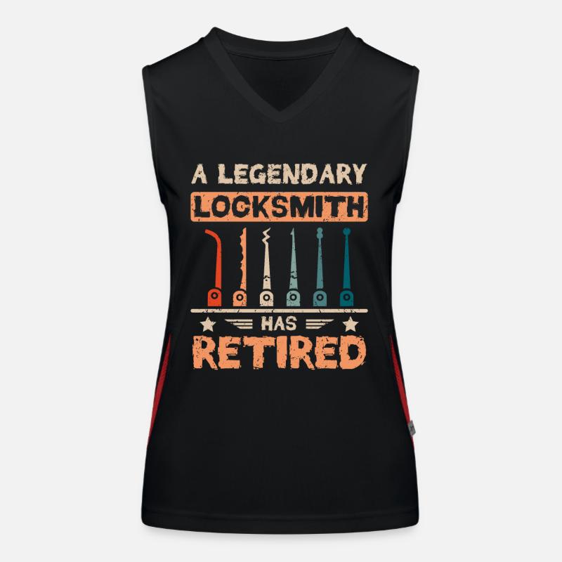 A legendary locksmith has retired Funktionelles Kontrast-Tank Top für Frauen