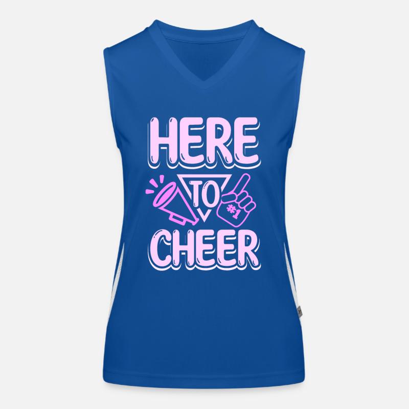 Here to cheer Funktionelles Kontrast-Tank Top für Frauen
