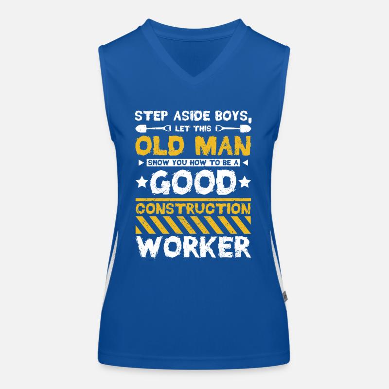 Old man be a good construction worker Funktionelles Kontrast-Tank Top für Frauen