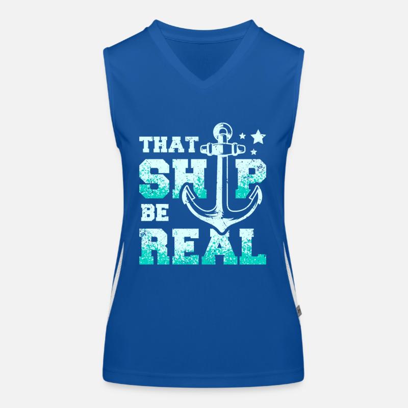 That ship be real Cruising Funktionelles Kontrast-Tank Top für Frauen