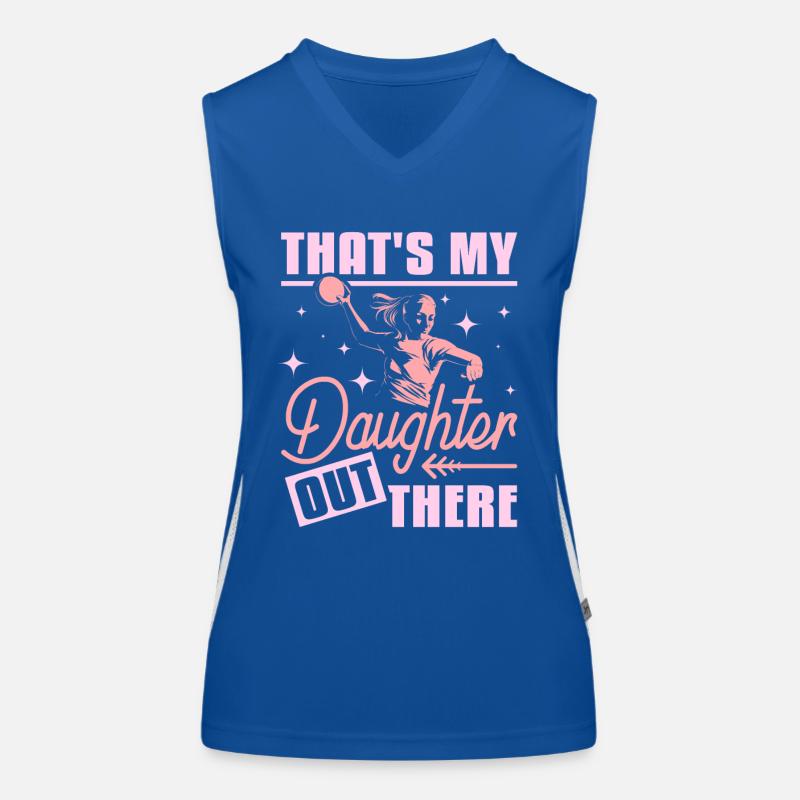 C’est mon doughter là-bas handball Débardeur respirant contrasté Femme