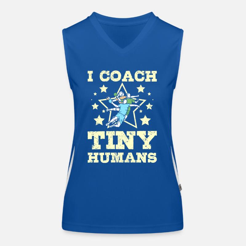 I coach tiny humans Handball Funktionelles Kontrast-Tank Top für Frauen