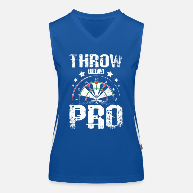 Throw like a pro, darts player Women's Functional Contrast Tank Top