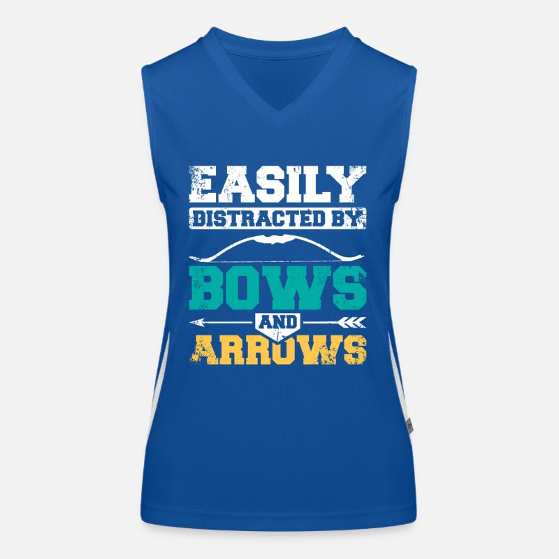 Easily distracted by bow and arrow Women's Functional Contrast Tank Top