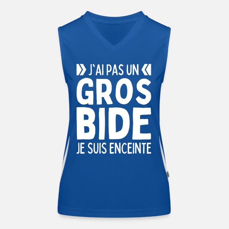 J'ai Pas Un Gros Bide Je Suis Enceinte Grossesse Débardeur respirant contrasté Femme