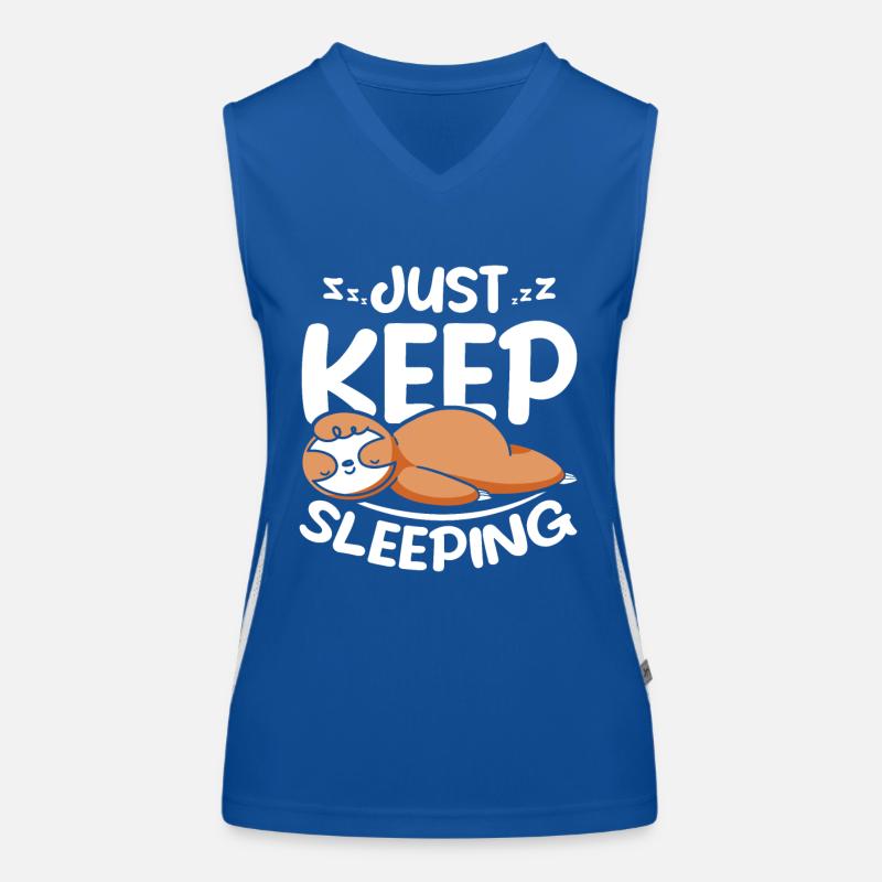 Sloth just keep sleeping Funktionelles Kontrast-Tank Top für Frauen