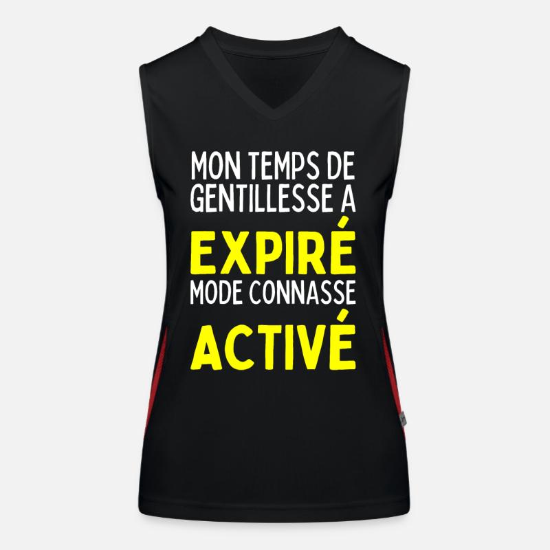 Temps De Gentillesse A Expiré Mode Conasse Activé Débardeur respirant contrasté Femme