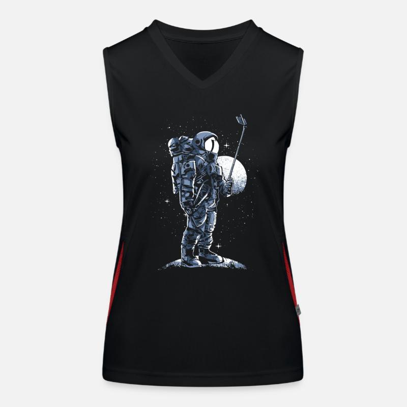 Astronaut Funktionelles Kontrast-Tank Top für Frauen