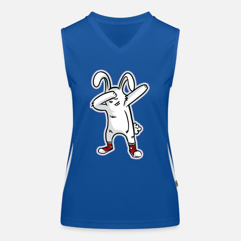 Dabbing Easter Bunny - Let's Dab for Easter! Funktionelles Kontrast-Tank Top für Frauen
