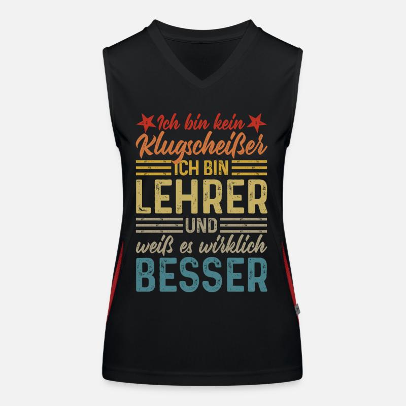 Ich bin kein Klugscheißer - lustiger Spruch Lehrer Funktionelles Kontrast-Tank Top für Frauen