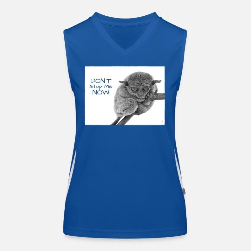dont stop me now, Koboldmaki, Affe, lustiger Affe Funktionelles Kontrast-Tank Top für Frauen