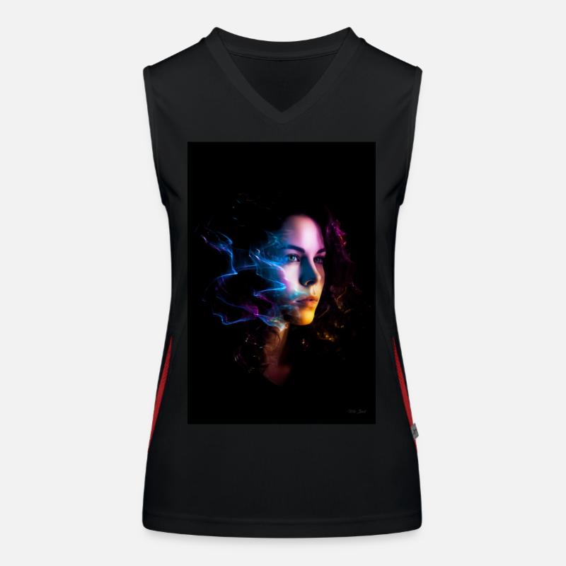 Sinnlich 5 Funktionelles Kontrast-Tank Top für Frauen