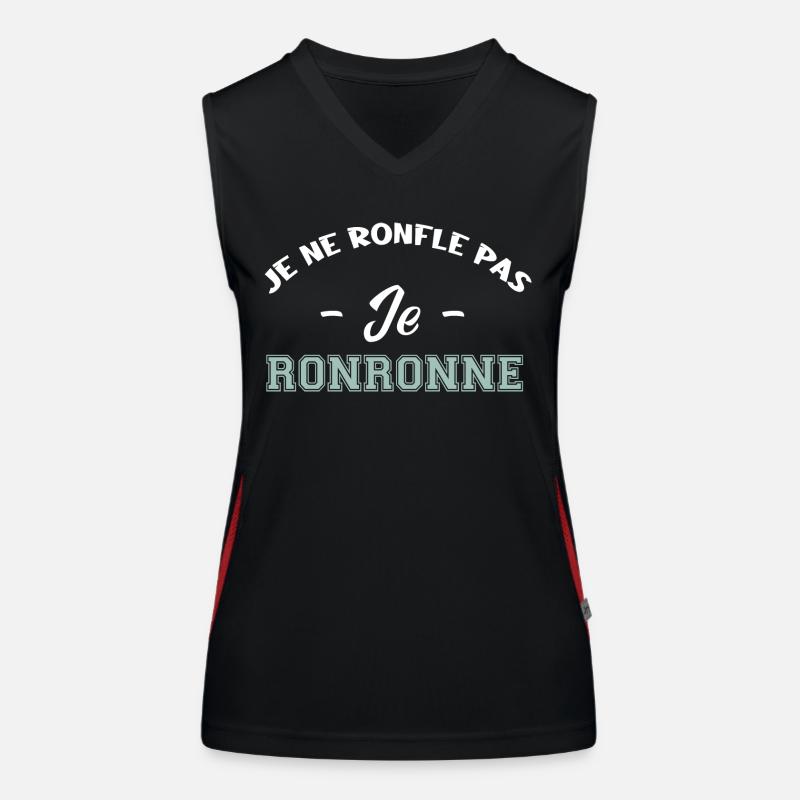 je ne ronfle pas je ronronne Débardeur respirant contrasté Femme