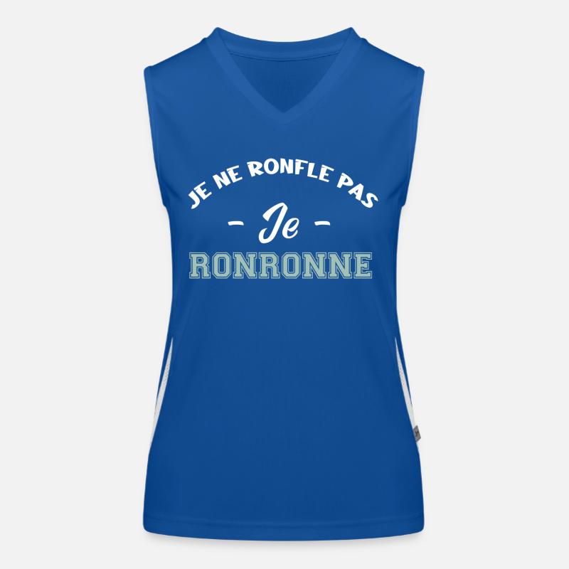 je ne ronfle pas je ronronne Débardeur respirant contrasté Femme